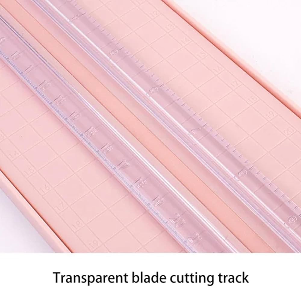 12 in 1 Edge Cutter for Paper Crafts Multifunctional Paper Card Cutter Pink