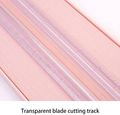 12 in 1 Edge Cutter for Paper Crafts Multifunctional Paper Card Cutter Pink