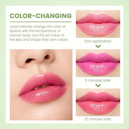 Aloe Vera Lipstick ,Lip Moisturizer Long Lasting Color Changing Petansy 3 Packs