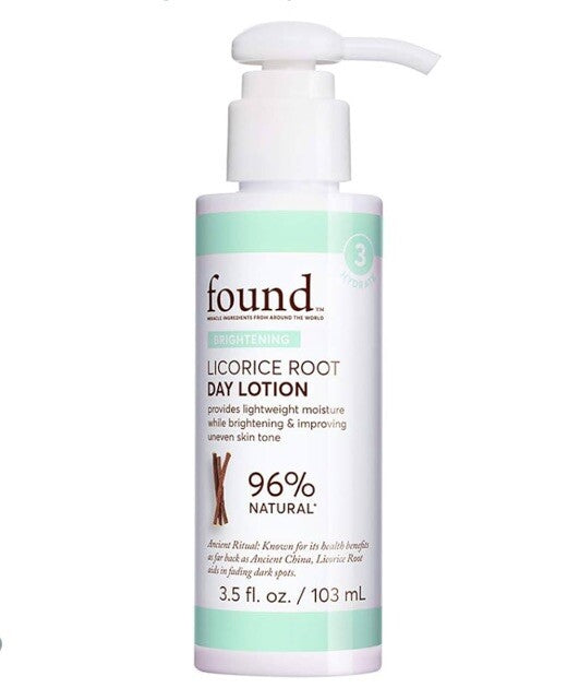 FOUND Skincare Licorice Root Face Lotion, 3.5 oz. | Brightening 2 Bottles NEW