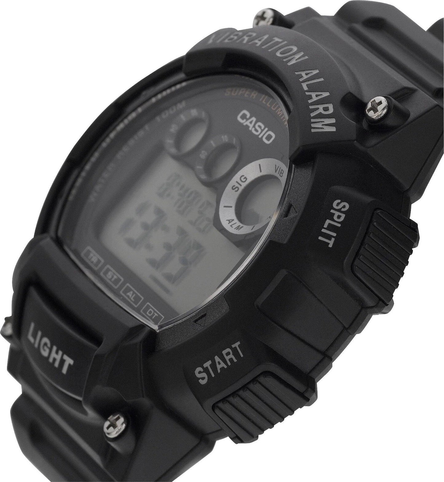 Casio W735H-1AV, Black, 100m Water Resistance /Resin Men Watch w/free Clear case