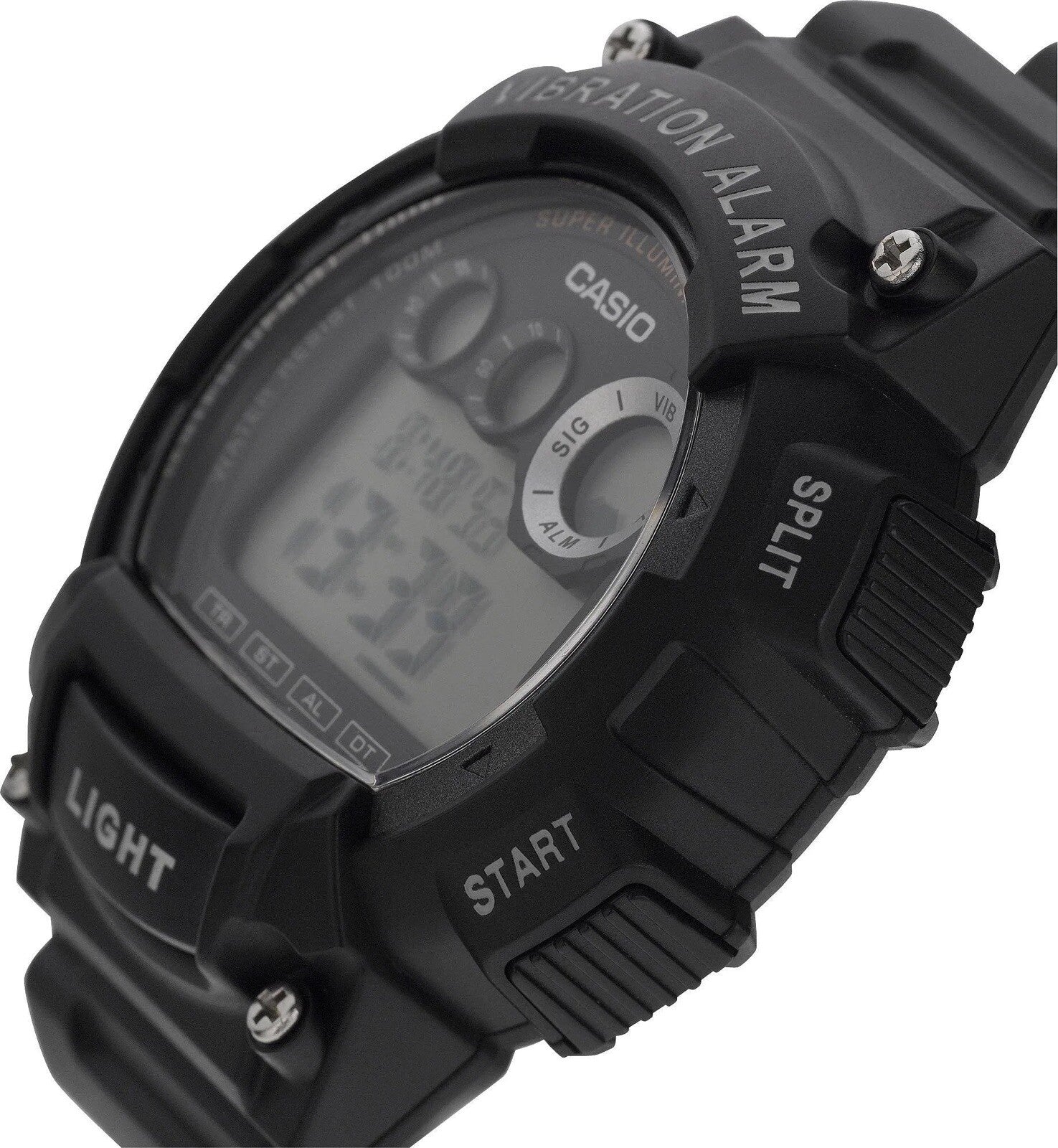 Casio W735H-1AV, Black, 100m Water Resistance /Resin Men Watch w/free Clear case