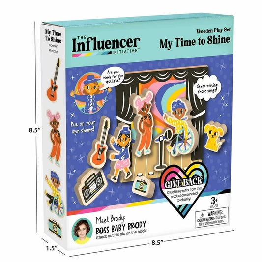New The influencer Initiative Wooden Play Set "My time to Shine"