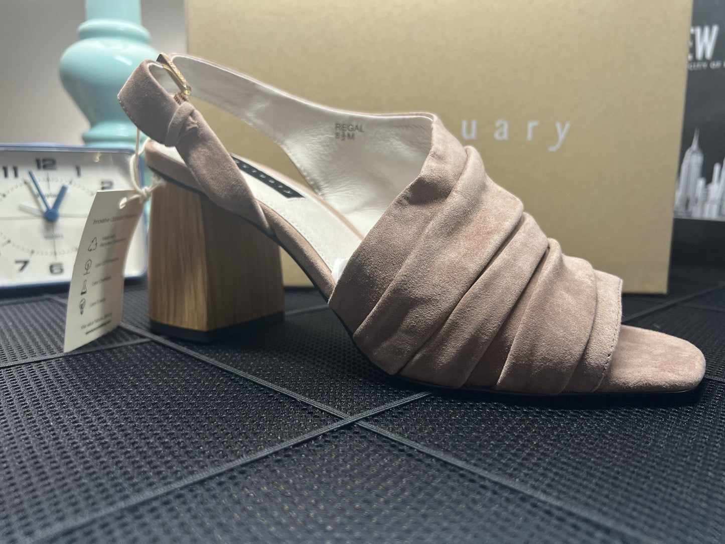 Sanctuary Regal Slouchy Asymmetric  Desert Taupe Sz 8.5 Wood Block Heel MSRP$139