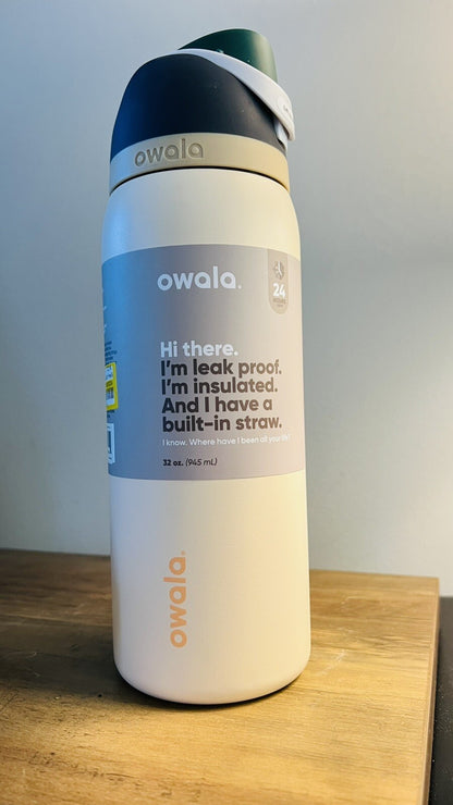 Owala FreeSip Stainless Steel Water Bottle 32oz  Color: Sandy Shores MSRP$80 NWB