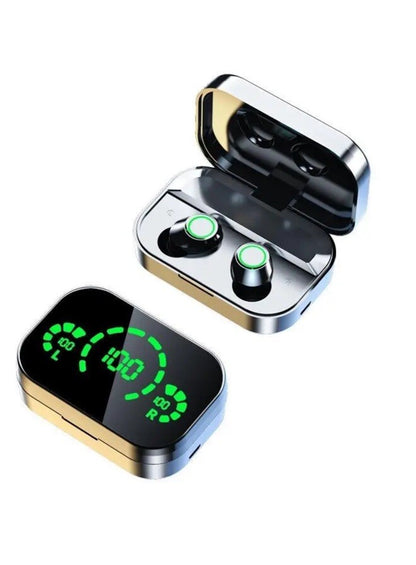 YD03 Wireless Bluetooth In Ear Headset Large Screen Smart Digital Display NIB