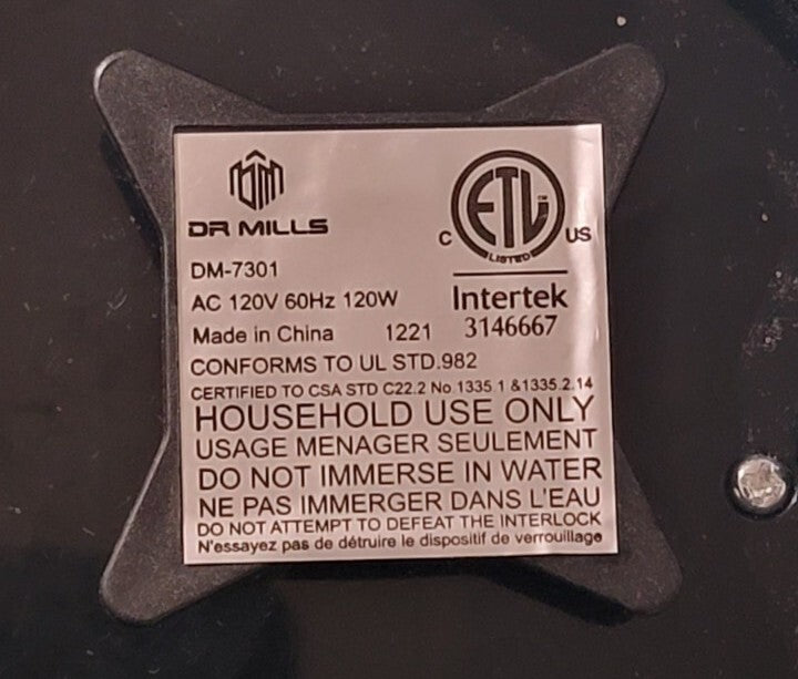 DR MILLS DM-7301 Coffee Grinder Electric,Spice Grinder. Missing Bin