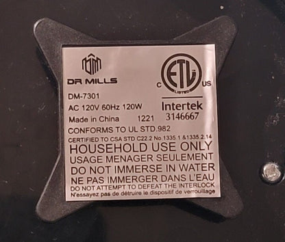 DR MILLS DM-7301 Coffee Grinder Electric,Spice Grinder. Missing Bin
