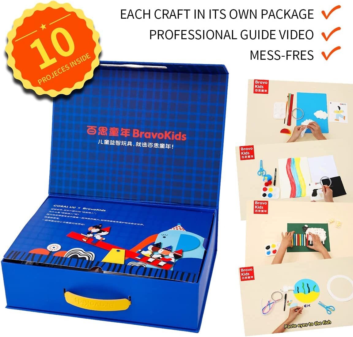 Art set Bravokids Artist Co-brand Handcraft Box 10-sets(Open Box) SRP $98
