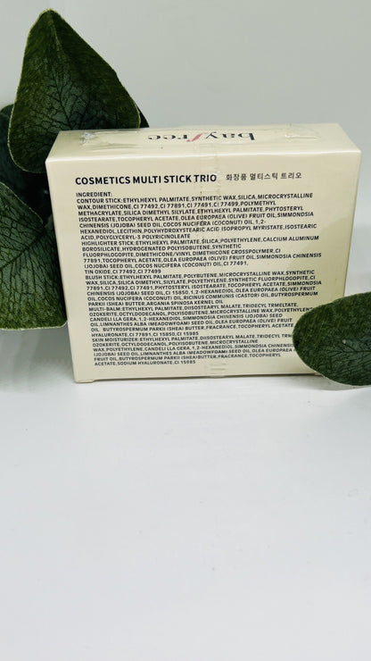 BayFree Multi Cosmetic Stick Trio (Highlighter, Contour, and Blush) NIB
