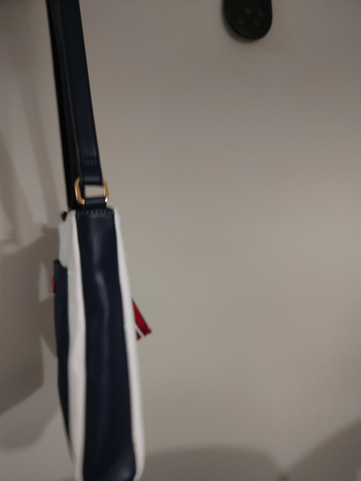 Tommy Hilfiger Shopper Nylon Bag Navy Blue/White/ Red w/ Pouch/Card Case