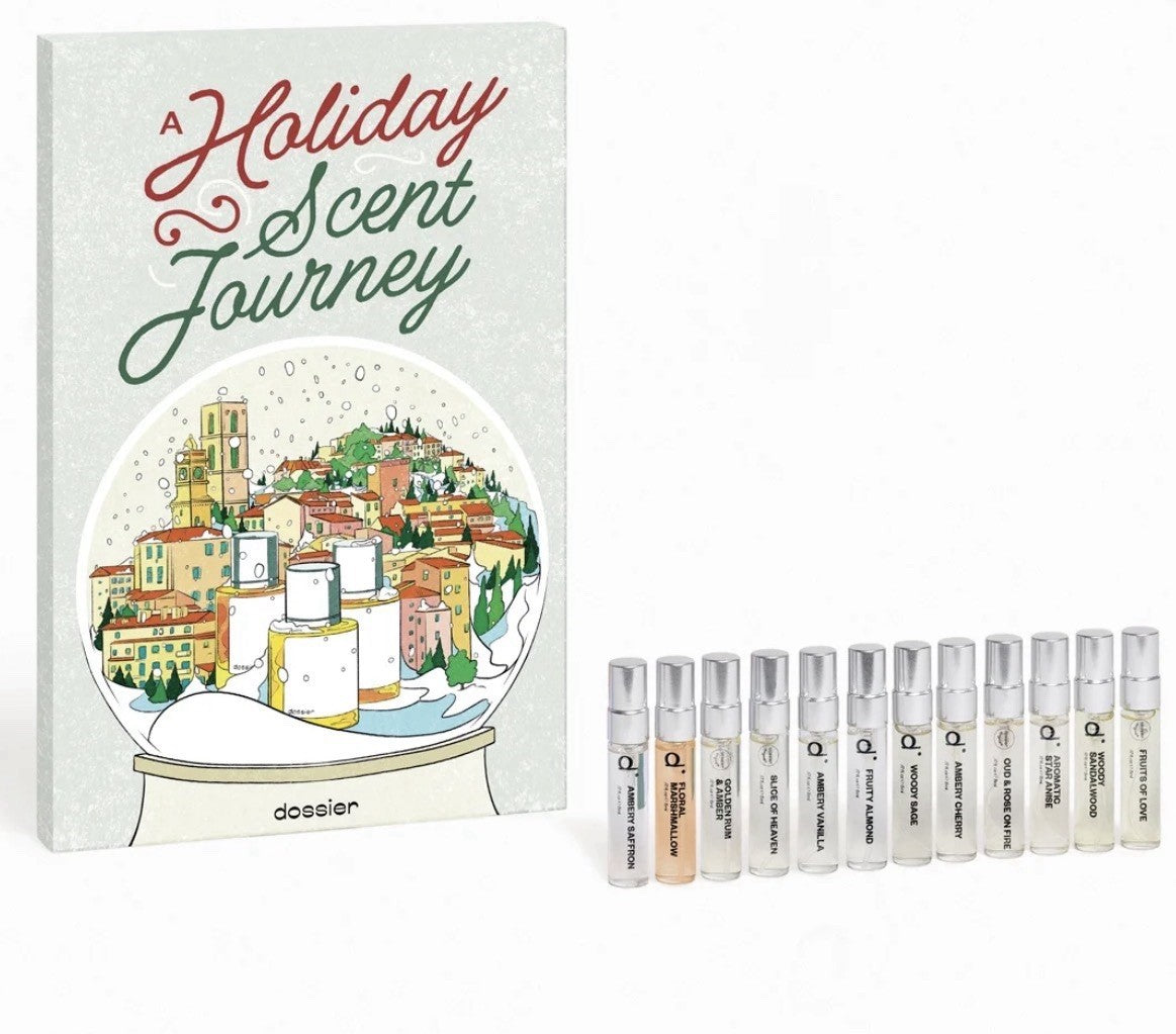 Dossier Holiday Scent Journey Fragrance Advent Calendar Gift Set 0.17 oz, 12 ct