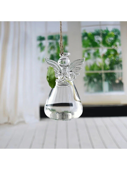 Flower vase Glass decor Angel Shaped Hydroponic Bottle Glass New
