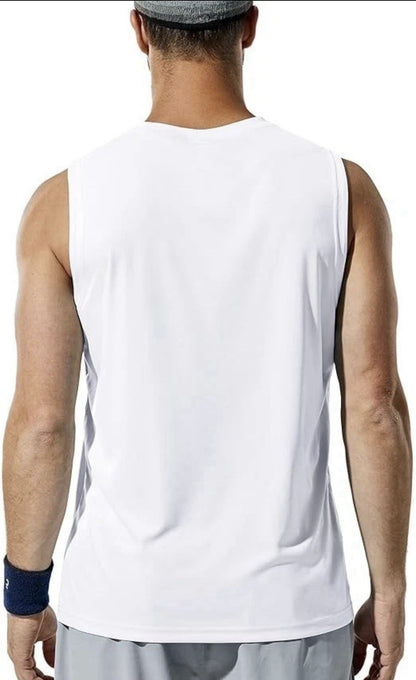 Haimont Men's Workout Tank Top Dry Fit UPF 50. 1 Black and 1 Gray. Size - L
