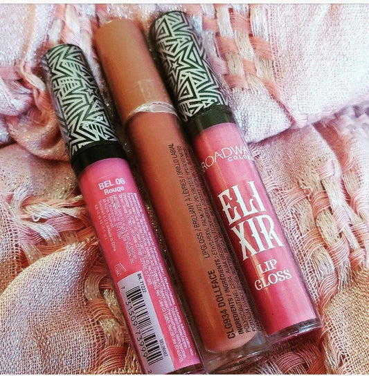 L.A. COLORS Lip gloss set CLG934 ~Dollface With 2 Broadway Colors lipgloss