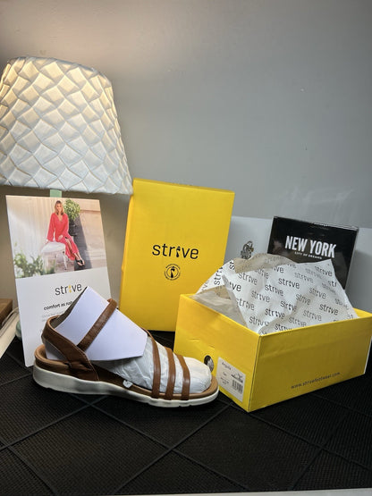 Strive Women's Anguila Sandal Tan  - 23121T, Tan Size 9 New in Box