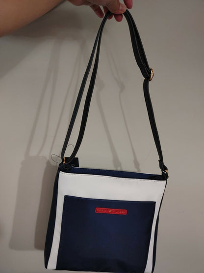 Tommy Hilfiger Shopper Nylon Bag Navy Blue/White/ Red w/ Pouch/Card Case