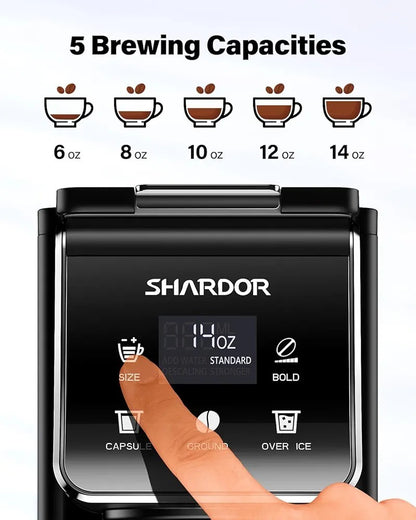 Coffee Maker Hot & Iced With Bold Setting,Single Serve Coffee Maker For K Cup 