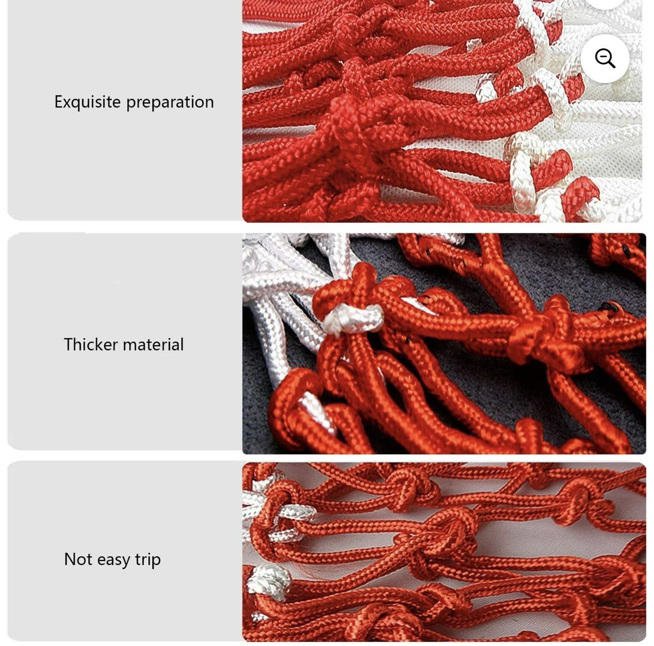 Basketball Net Replacement 12 Loops Red Heavy Duty Anti Whip - 2pk