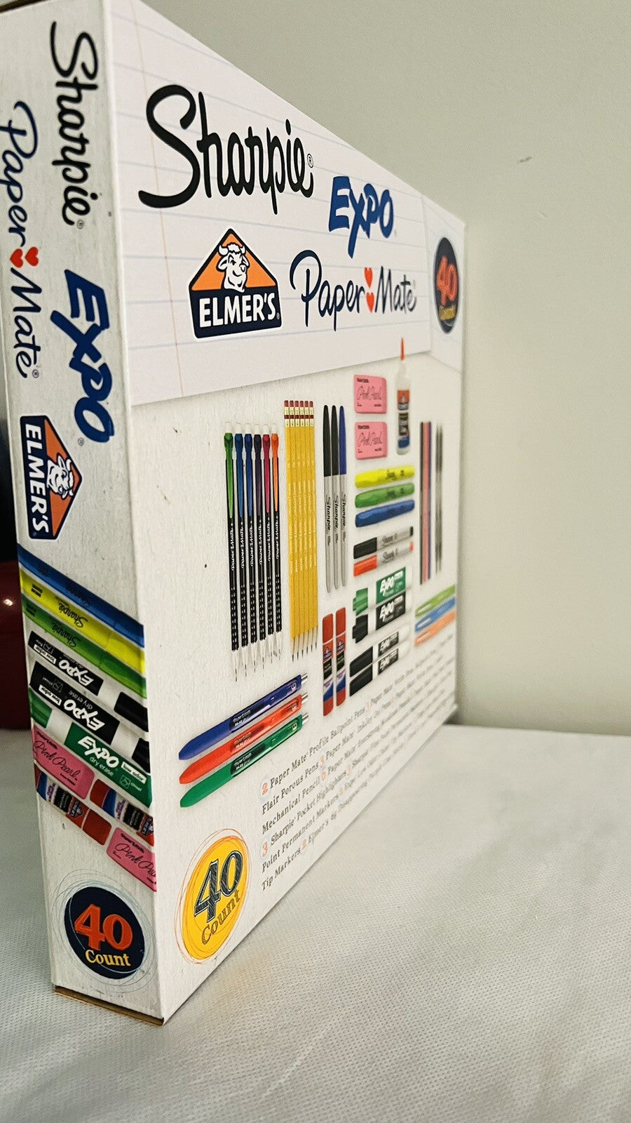 Sharpie/Expo/ Elmer's &Paper Mate 40-pc School Office Supply Set Kit NEW