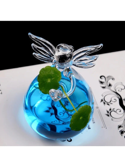Flower vase Glass decor Angel Shaped Hydroponic Bottle Glass New