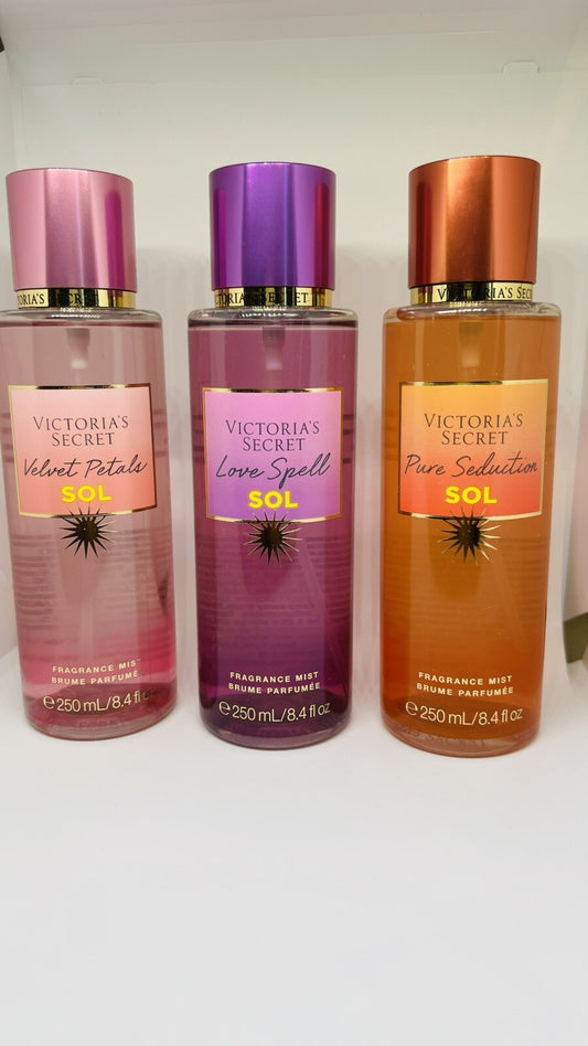 NEW VICTORIA’S SECRET VELVET PETALS,LOVE SPELL,& PURE SEDUCTION SOL  NEW In Box
