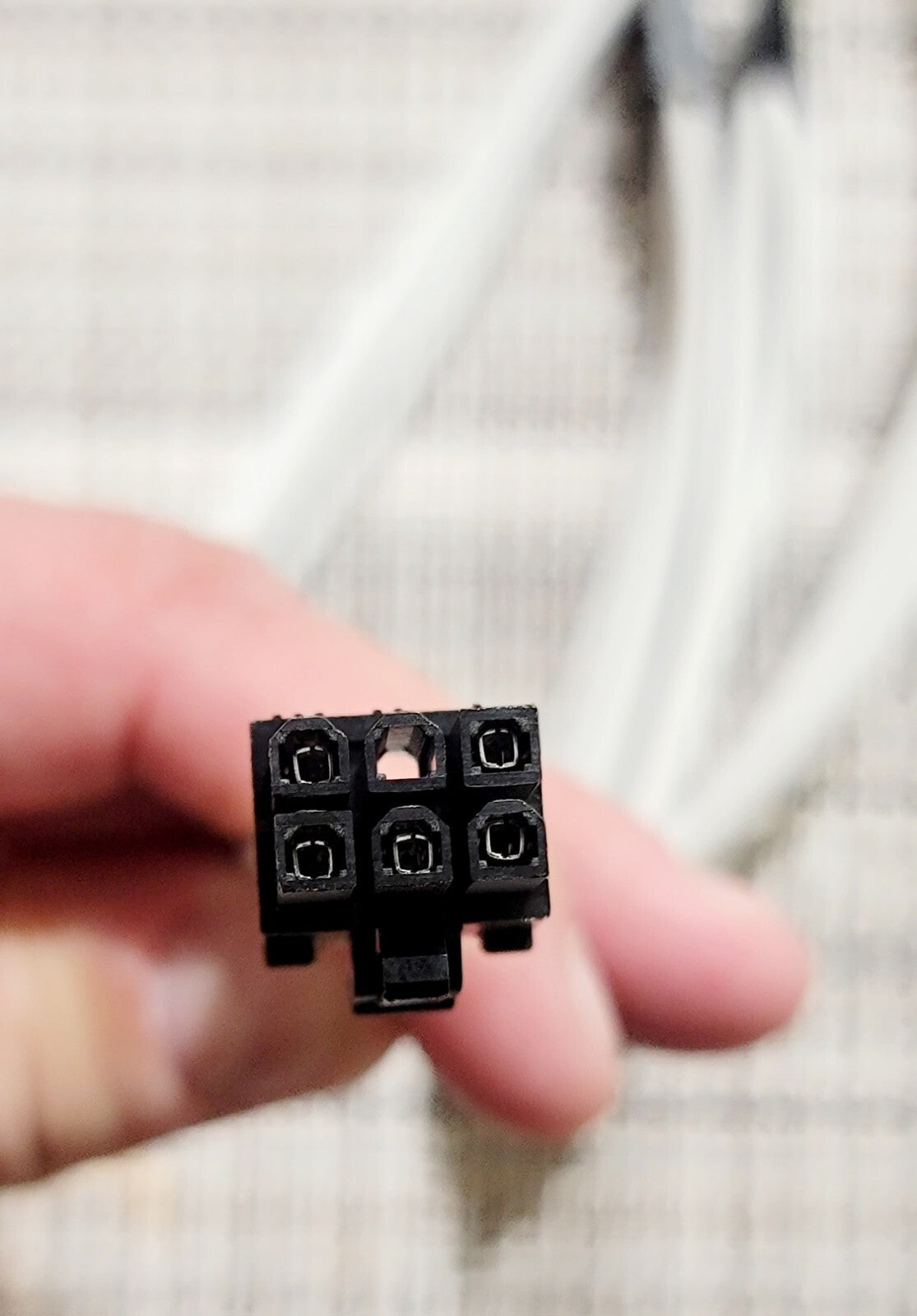 PSU Extension Cable PC Power Supply Cable, Soft Nylon Braided White