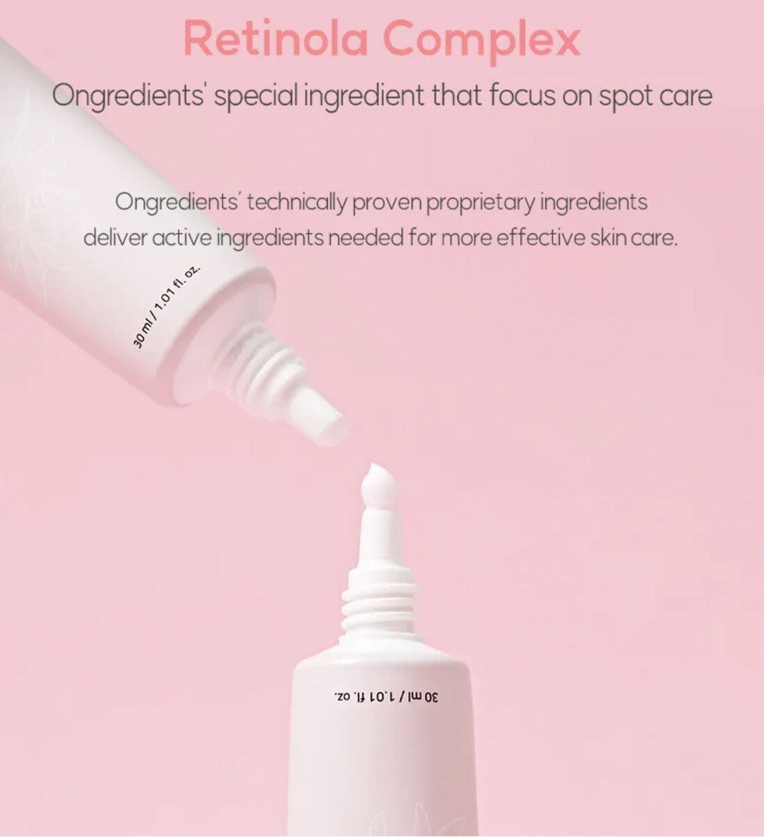 Ongredients Retinola Spot Cream 30ml (1.01oz)  2x Tubes