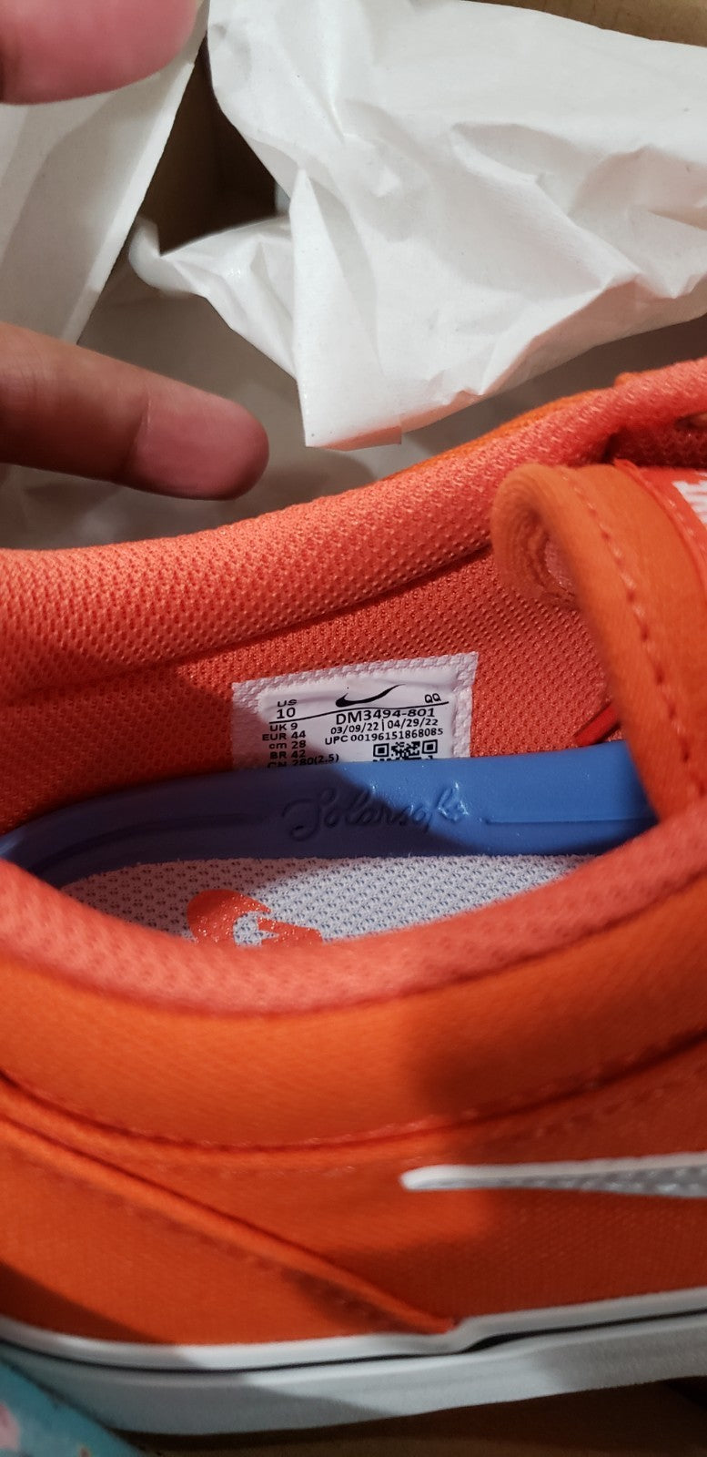 Nike Chron 2 Canvas SB Orange Men’s Shoes Size 10