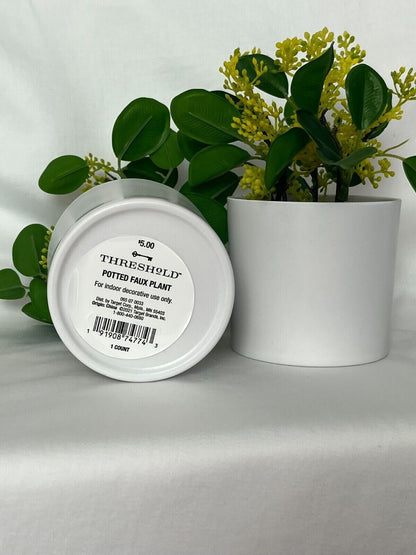 Threshold Potted Faux 7” Seeded Decorative  Indoor Plant Set of 2 New