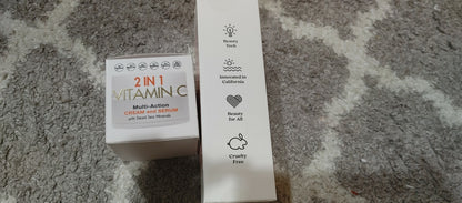 Vitamin C Cream 2 in 1 cream & serum with Vanity planet Serum booster device Set