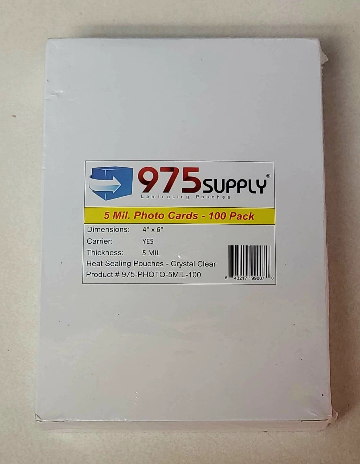 975 Supply 5 MiL Photo Cards - 4" x 6" (100Pack) New Factory Sealed