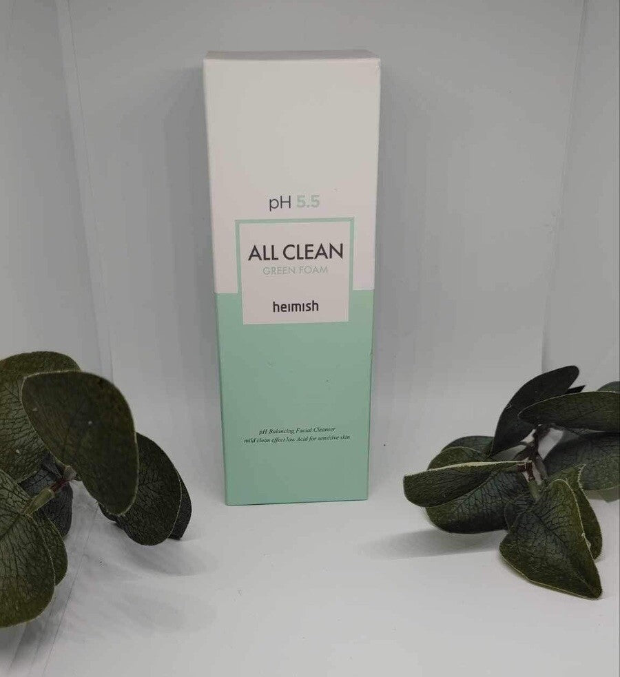 Heimish All Clean Green Foam Cleanser pH 5.5 / 150g  Vegan Cleanser NIB