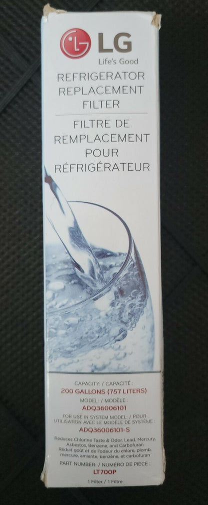 NEW LG LT700P Refrigerator Replacement Water Filter ADQ36006101 