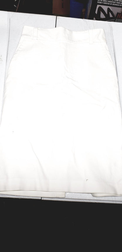 BANANA REPUBLIC Women Sleek Pencil Suiting Skirt Size 4 Off White Pre owned