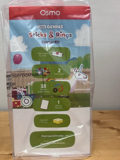 Osmo Little Genius Sticks & Rings Starter Kit for iPad NEW  w/Osmo base MSRP $64