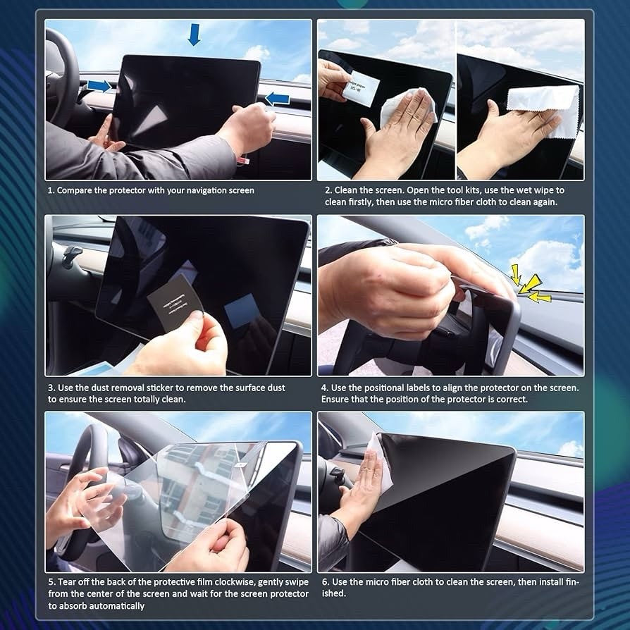 Tempered Glass Screen Protector Protective Film For 9inch Car Radio GPS Player