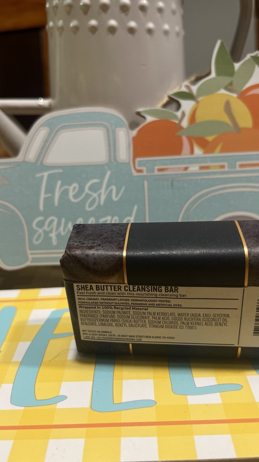 Bath & Body Works Shea Butter Cleansing Bar Soap Midnight Amber Glow 5 oz