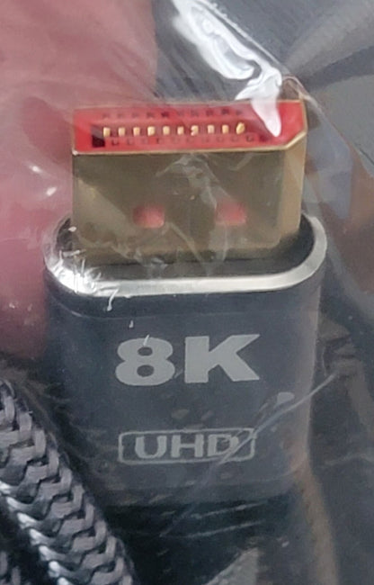 UHD 8K DisplayPort Cable 10FT 8K@60hz, 4K@144hz32.4Gbps, HDR, DP to DP Cord