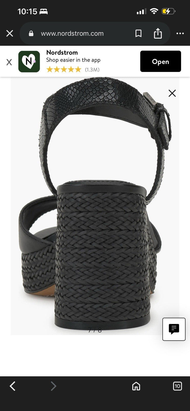 Vince Camuto Ranneli Black Two Tone Snake Leather Espadrille Sandals