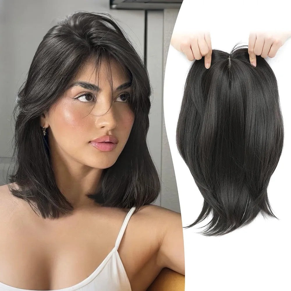 Ms Taj Hair Topper 12 Inch Hair Toppers for Women with Thinning Hair Black NEW