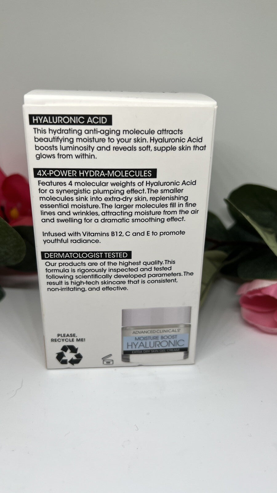 Advancd Clinicals Xl Boost Hyaluronic, Extra Dry Skin Gel Cream, 2 oz Unscented
