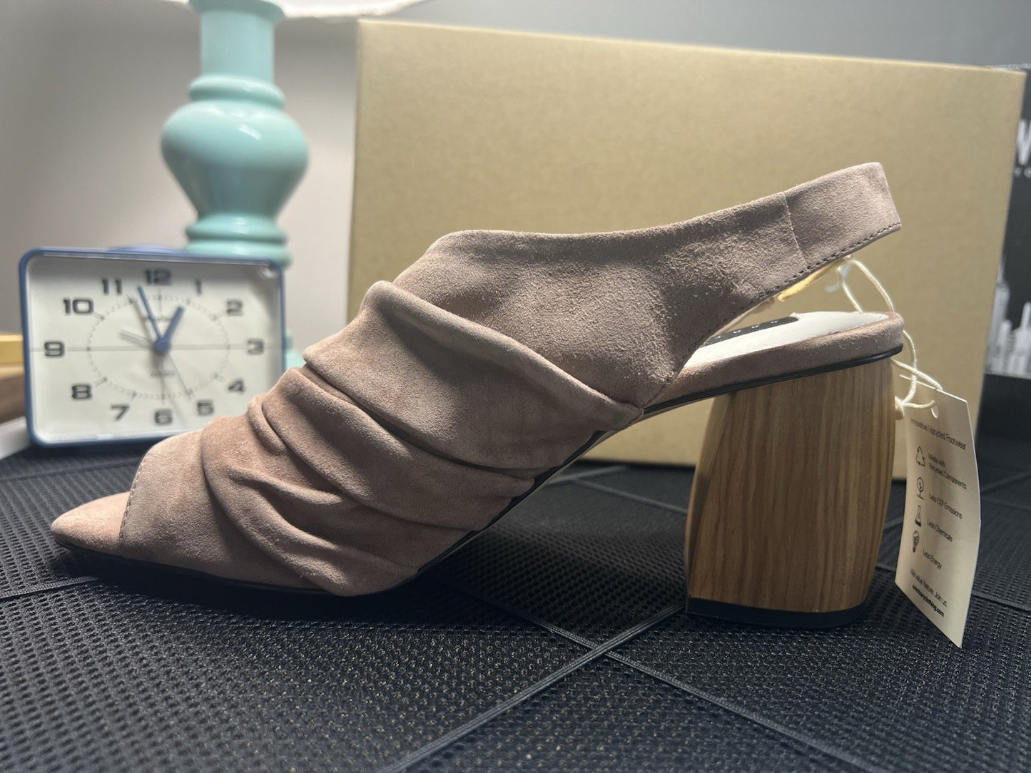 Sanctuary Regal Slouchy Asymmetric  Desert Taupe Sz 8.5 Wood Block Heel MSRP$139