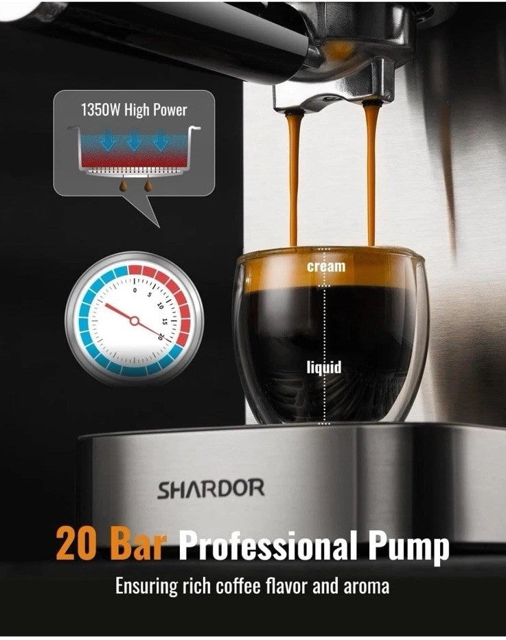 SHARDOR Espresso Machine 20 Bar, Professional Espresso Machine MSRP $190