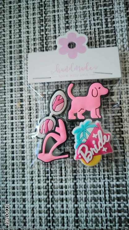 Barbie Movie Set Crocs Shoe Charms Jibbitz Girl Pink Car Heel NEW ( Pls Choose)