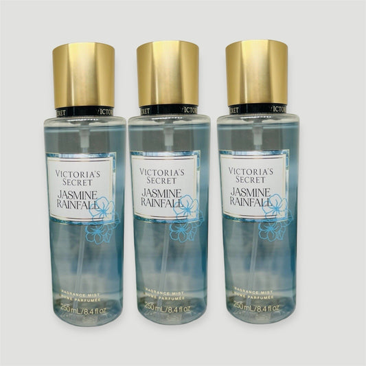 VICTORIAS SECRET Jasmine Rainfall Limited Edition Fragrance Mist 3 bottles