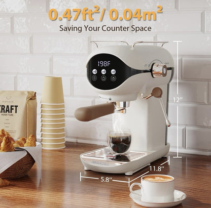 Nesskoko Espresso Machine, 20 BAR Pump Temperature Control Open box. See photos