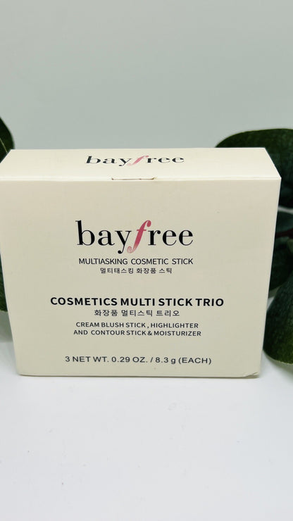 BayFree Multi Cosmetic Stick Trio (Highlighter, Contour, and Blush) NIB