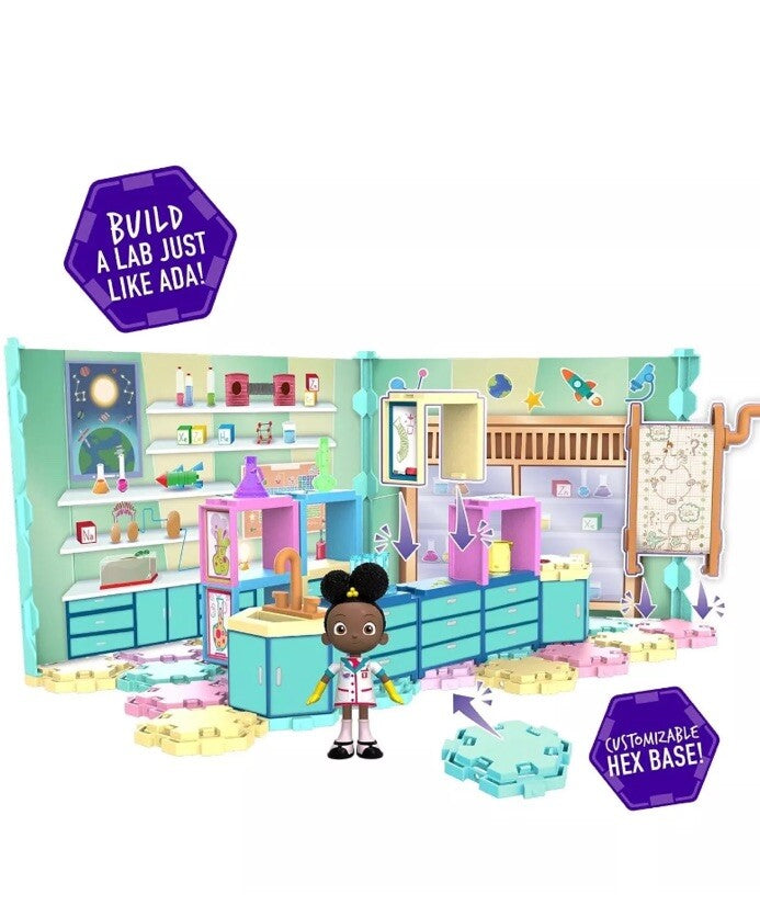 Ada Twist.Scientist Create-A-Lab Deluxe Playset & Figure STEM Toy 50+ Pcs New