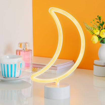 Moon Neon Sign - Moon Neon Light for Bedroom, Desk, Table Decorations NIB